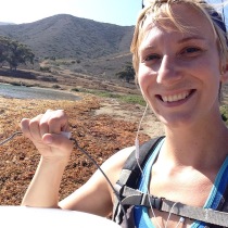 Collecting algae at Catalina Harbor to feed the urchins. Nothing like a 5 mile trek, carrying a heavy bucket of smelly, slimy algae for half of it. The joys of field work!